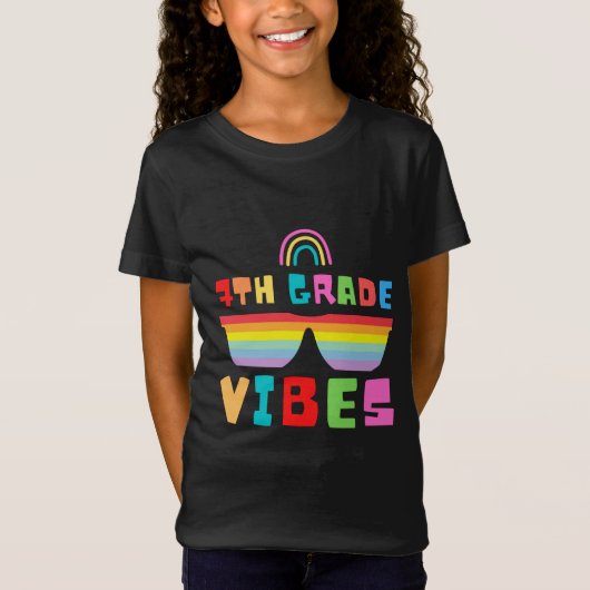 Vibes 7e klas terug naar schoolleraar en -student t-shirt (Voorkant)