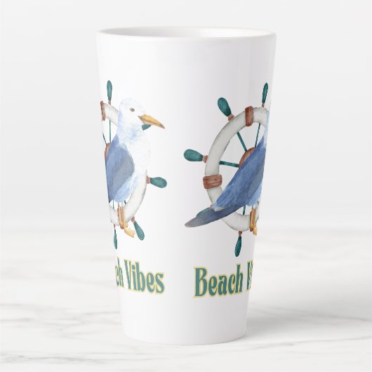 Vibes beach latte mok (Voorkant)