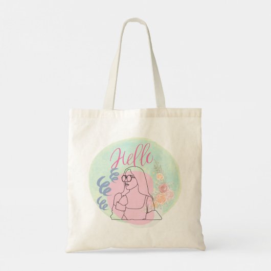 Vibes Canvas tas - Hallo! (Achterkant)