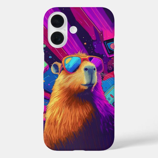 Vibes Capybara Retro Design Case-Mate iPhone Case (Achterkant)