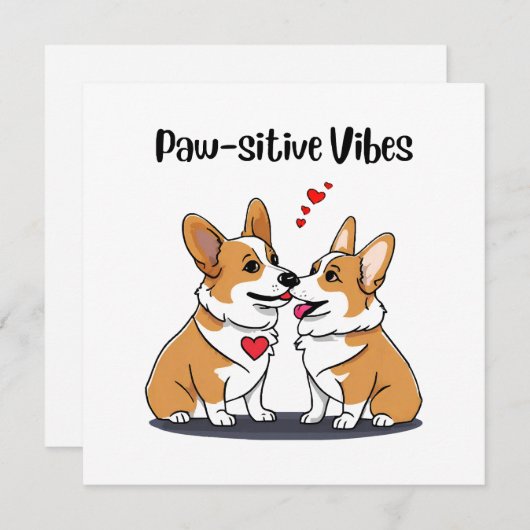 Vibes Corgis in liefde (Voorkant / Achterkant)