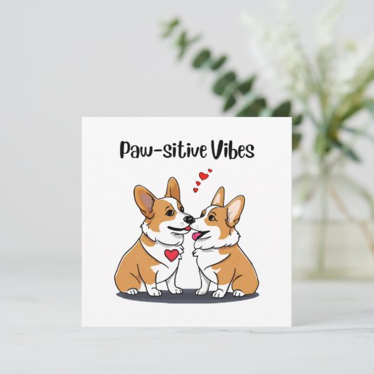 Vibes Corgis in liefde (Staand voorkant)