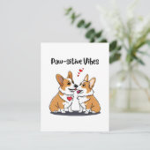 Vibes Corgis in liefde Informatiekaartje (Staand voorkant)