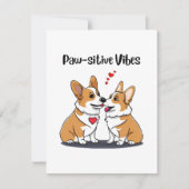 Vibes Corgis in liefde Notitiekaartje (Voorkant)