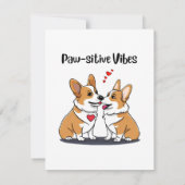 Vibes Corgis in liefde Notitiekaartje (Achterkant)