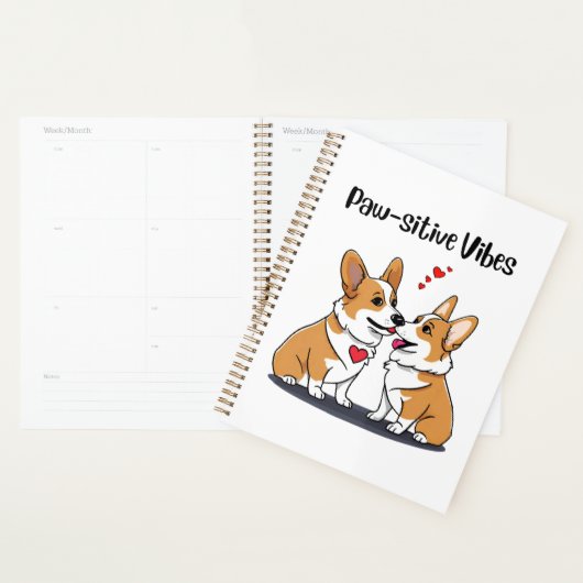 Vibes Corgis in liefde Planner (Display)