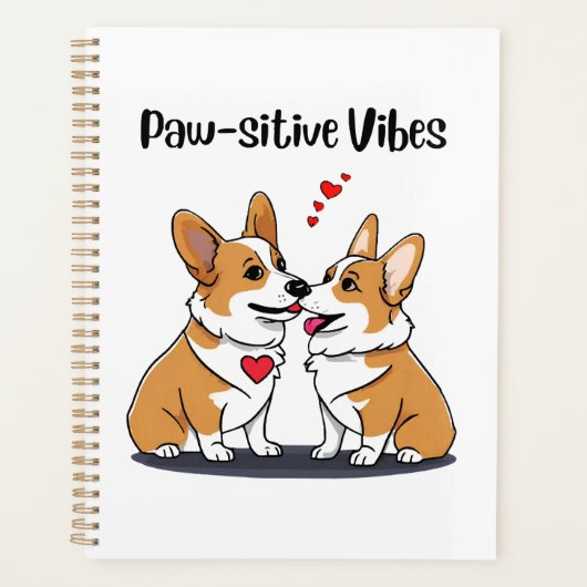Vibes Corgis in liefde Planner (Voorkant)