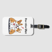 Vibes Corgis in Love Bagagelabel (Voorkant (horizontaal))