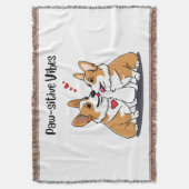 Vibes Corgis in Love Deken (Voorkant Verticaal)