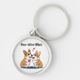 Vibes Corgis in Love Sleutelhanger