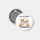 Vibes Corgis verliefd Magneet (Voorkant / Achterkant)