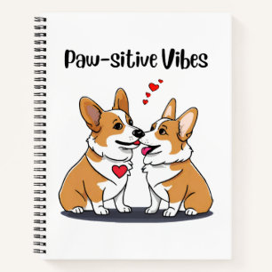 Vibes Corgis verliefd Notitieboek