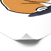 Vibes Corgis verliefd Perfect Poster (Hoek)
