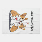 Vibes Corgis verliefd Theedoek (Horizontaal)