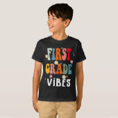 Vibes eerste graad - 1st Grade Team Retro 1st Dag  T-shirt (Voorkant volledig)