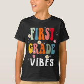 Vibes eerste graad - 1st Grade Team Retro 1st Dag T-shirt (Voorkant)