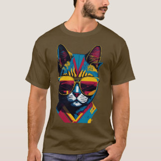  Vibes en Feline Flair Retro Cool Cat 2 T-shirt