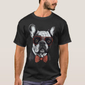  Vibes: Franse Bulldog Retro Art T-shirt (Voorkant)