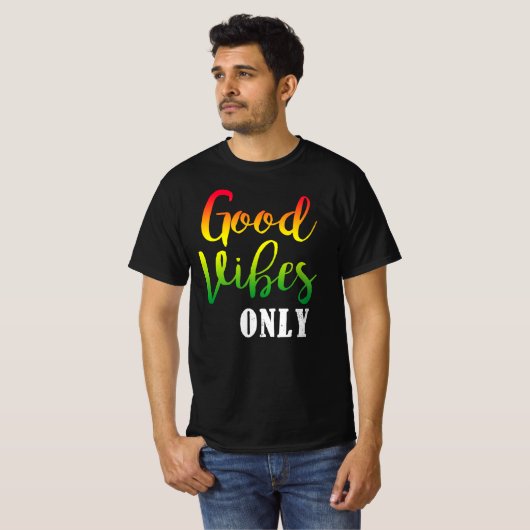 Vibes Good Only Rasta Reggae Roots T-shirt (Voorkant volledig)