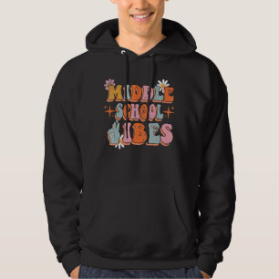 Vibes Groovy Retro Flowers leraar 2 Hoodie