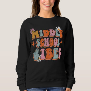 Vibes Groovy Retro Flowers leraar 2 Trui