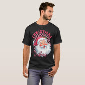 Vibes Groovy Roze Kerstman T-shirt (Voorkant volledig)