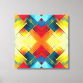  vibes in kleuren: stijlvolle geometrische vormen canvas afdruk (Voorkant)