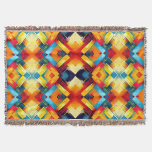  vibes in kleuren: stijlvolle geometrische vormen deken