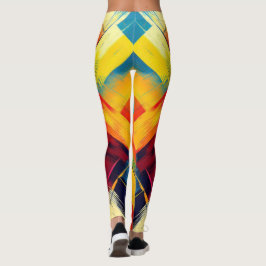 vibes in kleuren: stijlvolle geometrische vormen leggings
