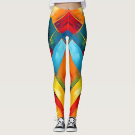vibes in kleuren: stijlvolle geometrische vormen leggings