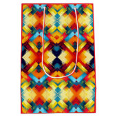 vibes in kleuren: stijlvolle geometrische vormen medium cadeauzakje (Achterkant)