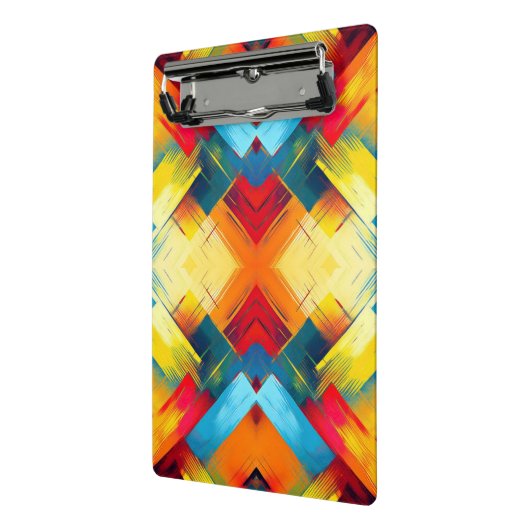 vibes in kleuren: stijlvolle geometrische vormen mini klembord (Angled2)