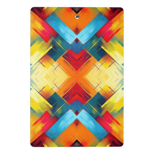 vibes in kleuren: stijlvolle geometrische vormen mini klembord (Achterkant)