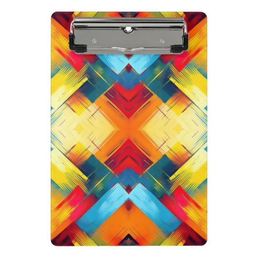 vibes in kleuren: stijlvolle geometrische vormen mini klembord (Voorkant)