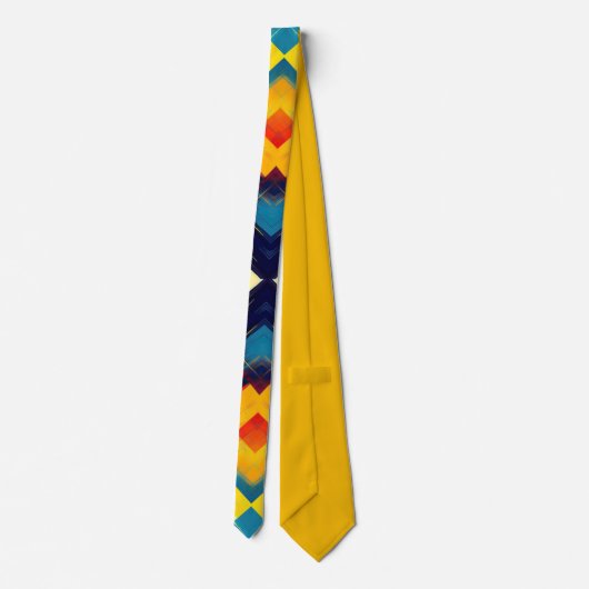  vibes in kleuren: stijlvolle geometrische vormen stropdas (Achterkant)