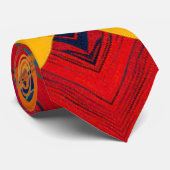  vibes in kleuren: stijlvolle geometrische vormen stropdas (Opgerold)