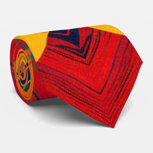 vibes in kleuren: stijlvolle geometrische vormen stropdas (Opgerold)