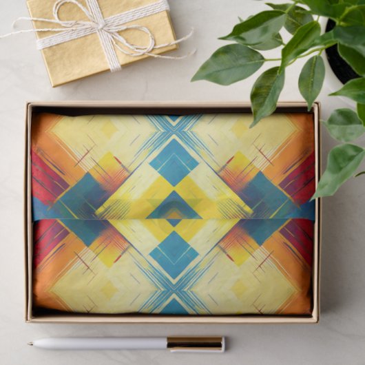  vibes in kleuren: stijlvolle geometrische vormen tissuepapier (Geschenk)