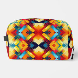 vibes in kleuren: stijlvolle geometrische vormen toilettasje