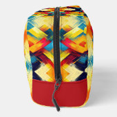  vibes in kleuren: stijlvolle geometrische vormen toilettasje (Rechts)