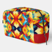  vibes in kleuren: stijlvolle geometrische vormen toilettasje (Rechterhoek)