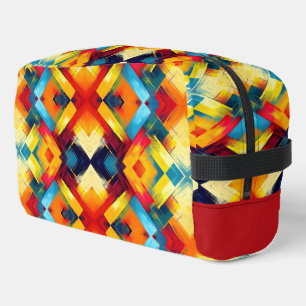 vibes in kleuren: stijlvolle geometrische vormen toilettasje
