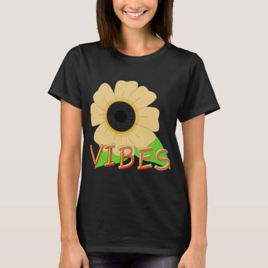 Vibes in Zonnebloem T-shirt (Voorkant)