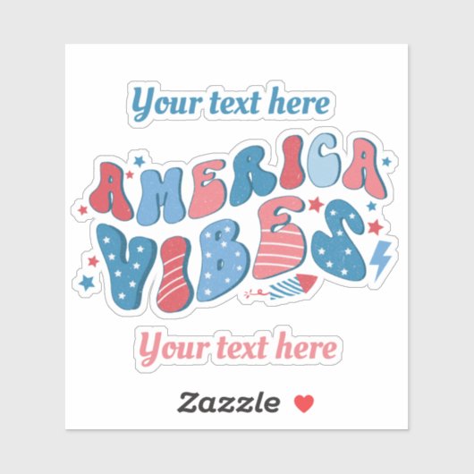 Vibes Jouw tekst, Vibes Sticker (Vel)