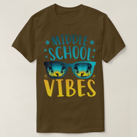 Vibes leraar eerste dag van S T-shirt (Design voorkant)