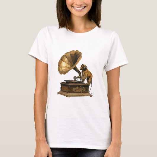  Vibes: Monkey DJ met Gramophone T-shirt (Voorkant)