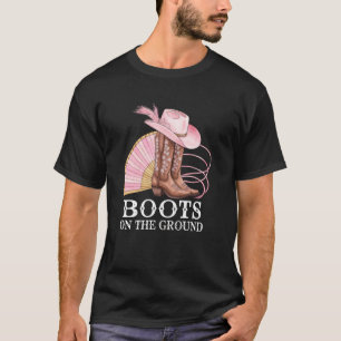 Vibes Music Roze Laars Western Country Laarzen Aan T-shirt