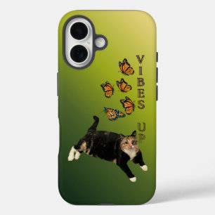 VIBES OMHOOG - Schotse Kat & Monarchvlinders iPhone 16 Hoesje