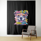 Vibes Only Grappig Hond T-shirt – Cool Dog Wandkleed (In situ)
