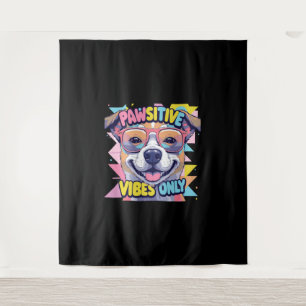 Vibes Only Grappig Hond T-shirt – Cool Dog Wandkleed